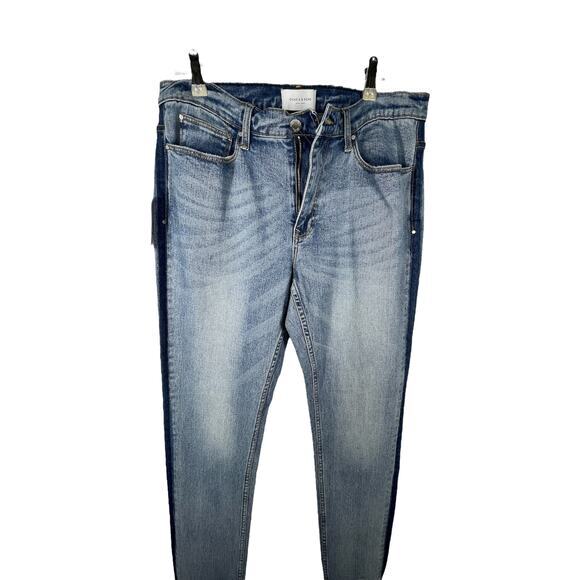 Ovadia & Sons Mens Denim Jeans Skinny Fit Blue‎ Wash Striped Casual Size 36 - Picture 4 of 8